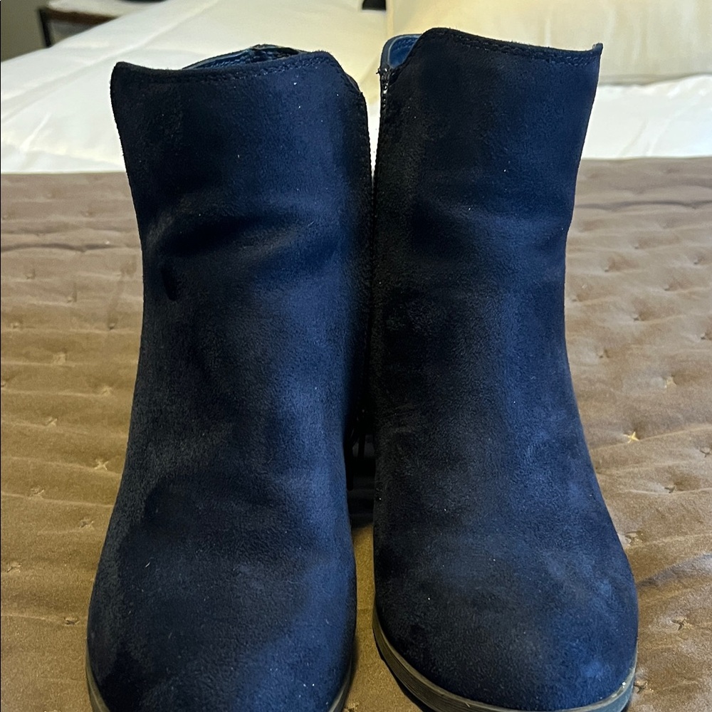 Mix No. 6 Dark Blue Suede Boots